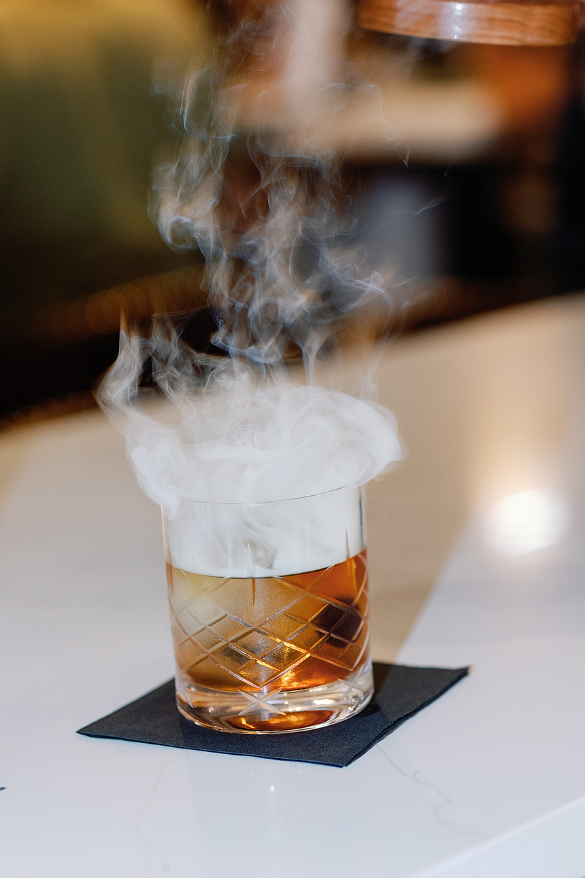 The Old Fashion at Vybe is made with Bulleit 95 Rye and Demerara. The Old Fashion at Vybe is made with Bulleit 95 Rye and Demerara.