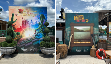 Descendants: Wicked Wonderland and Camp Rock 3 photo ops installed at Disney Springs.