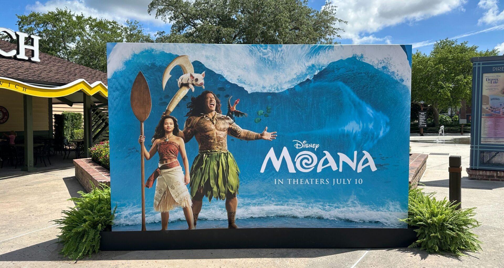 Live-action Moana photo op installed at Disney Springs.