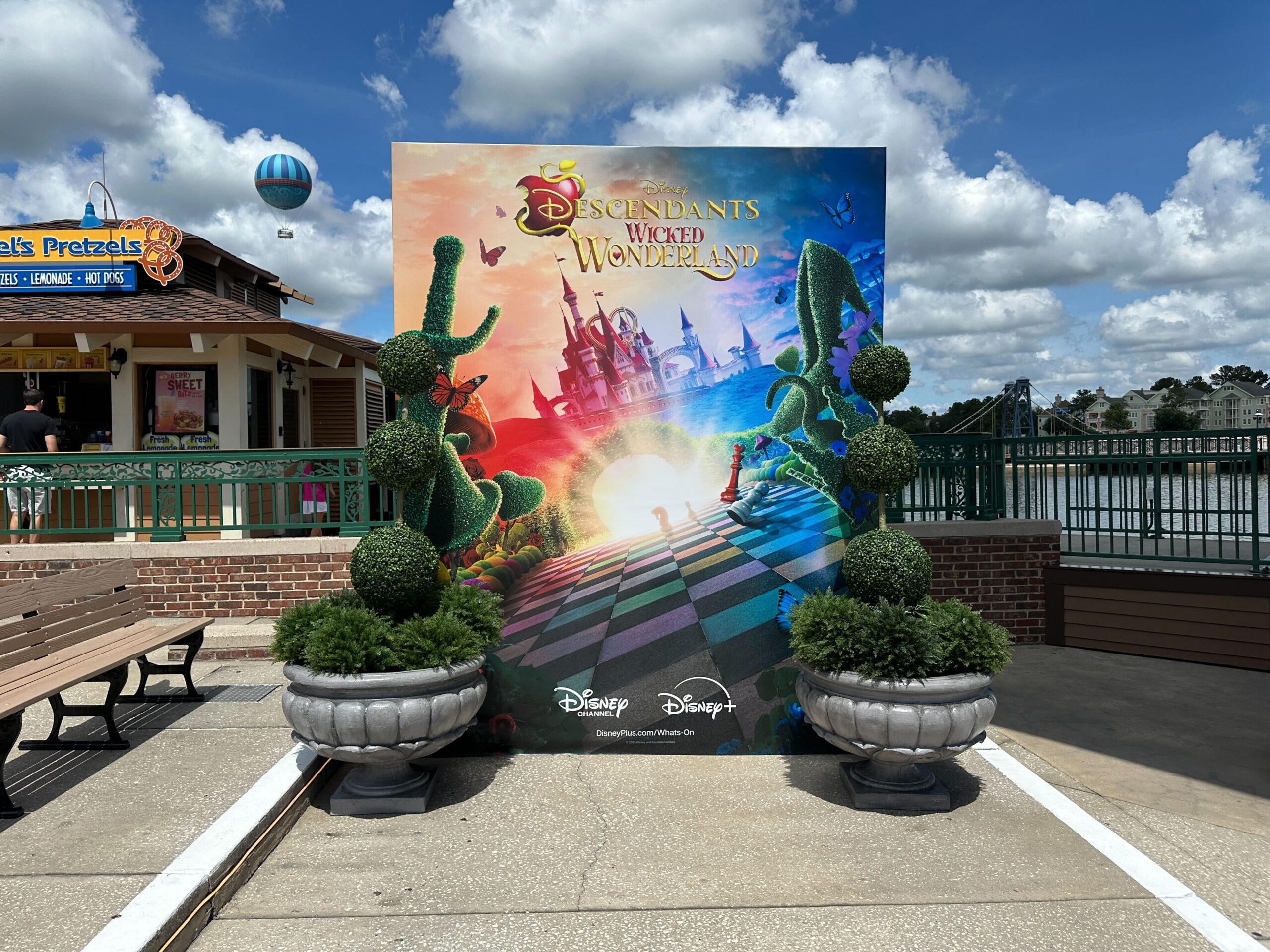 Descendants: Wicked Wonderland photo op at Disney Springs.