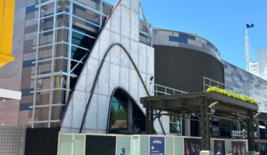 Level99 Exterior Decoration Takes Shape at Disney Springs
