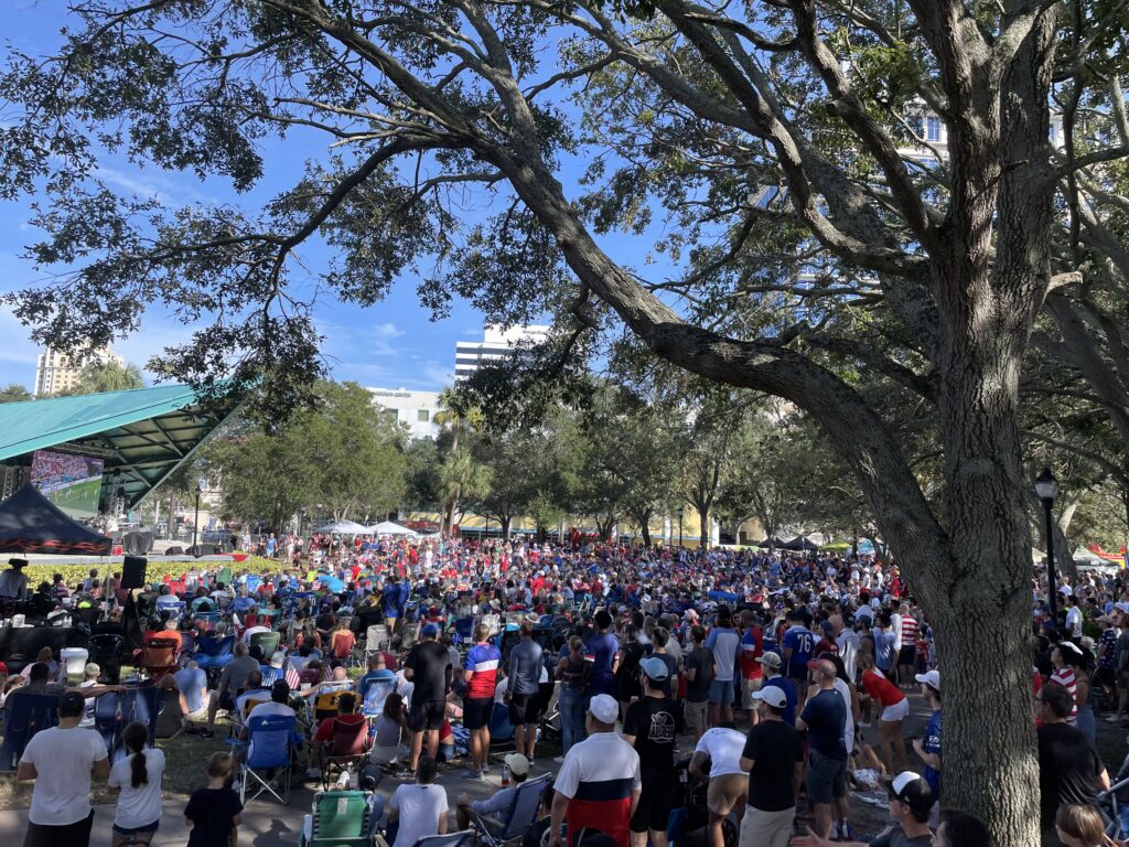 People at an outdoor event