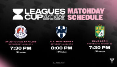 Kickoff Times Announced For Inter Miami CF’s Leagues Cup 2026 Phase One Matches