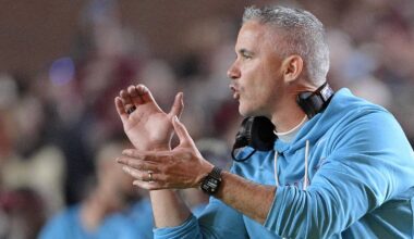 Florida State Seminoles head coach Mike Norvell