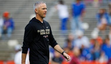 Florida State Seminoles head coach Mike Norvell