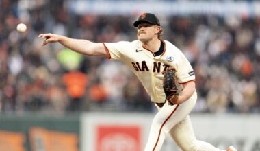 Jun 8, 2026; San Francisco, California, USA; San Francisco Giants starting pitcher Logan Webb (62) delivers a pitch against the Washington Nationals during the third inning at Oracle Park. Mandatory Credit: D. Ross Cameron-Imagn Images