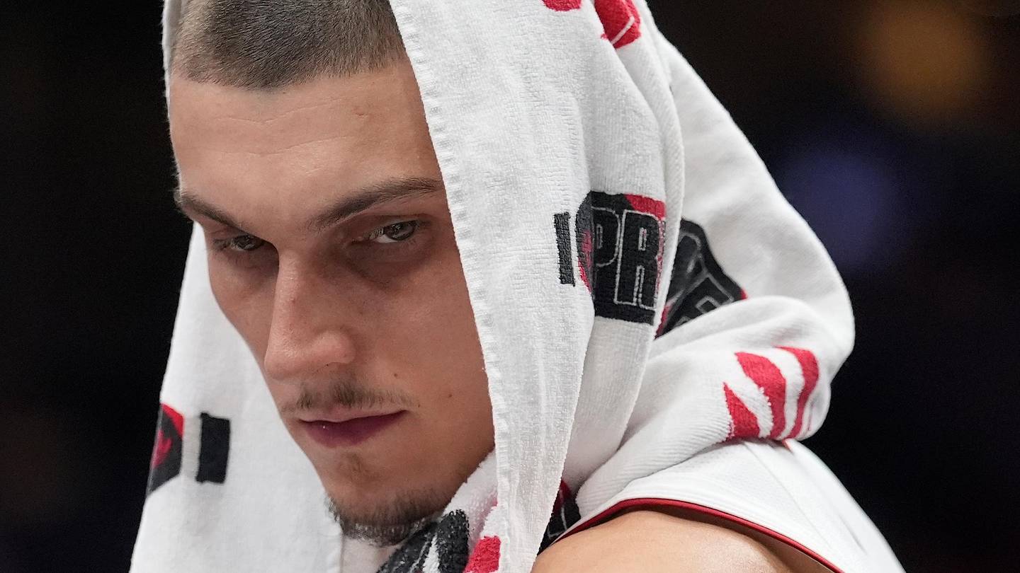 Apr 9, 2026; Toronto, Ontario, CAN; Miami Heat guard Tyler Herro (14) looks on during a timeout against the Toronto Raptors during the second half at Scotiabank Arena. Mandatory Credit: John E. Sokolowski-Imagn Images
