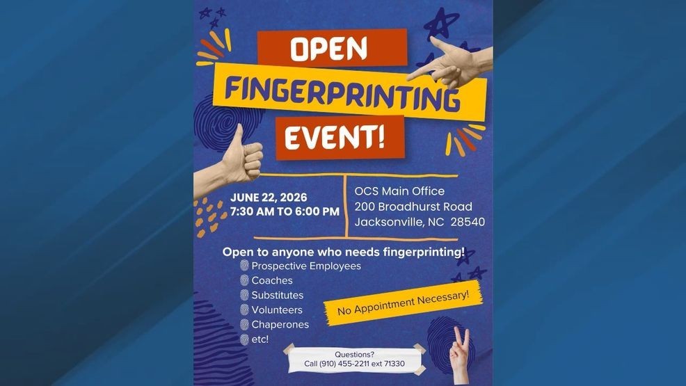 Onslow County Schools to offer walk-in fingerprinting at Jacksonville main office