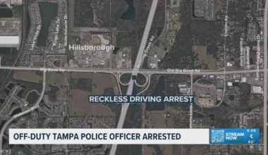 An off-duty Tampa Police Officer is charged with excessive speeding