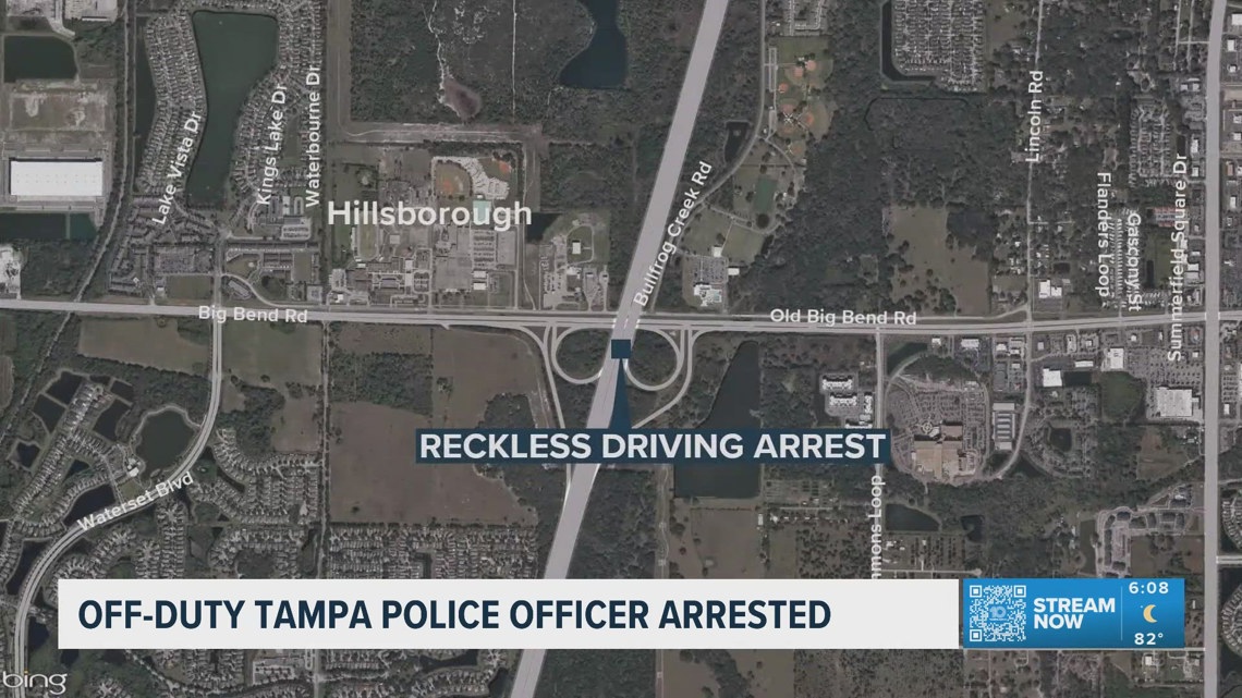 An off-duty Tampa Police Officer is charged with excessive speeding
