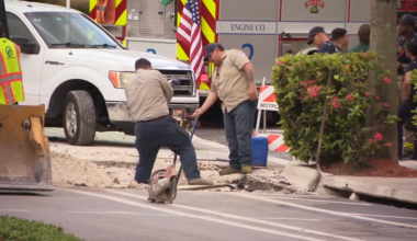 Crews work to fix gas leak in Fort Lauderdale, shutting down EB lanes of Las Olas Blvd. - WSVN 7News | Miami News, Weather, Sports
