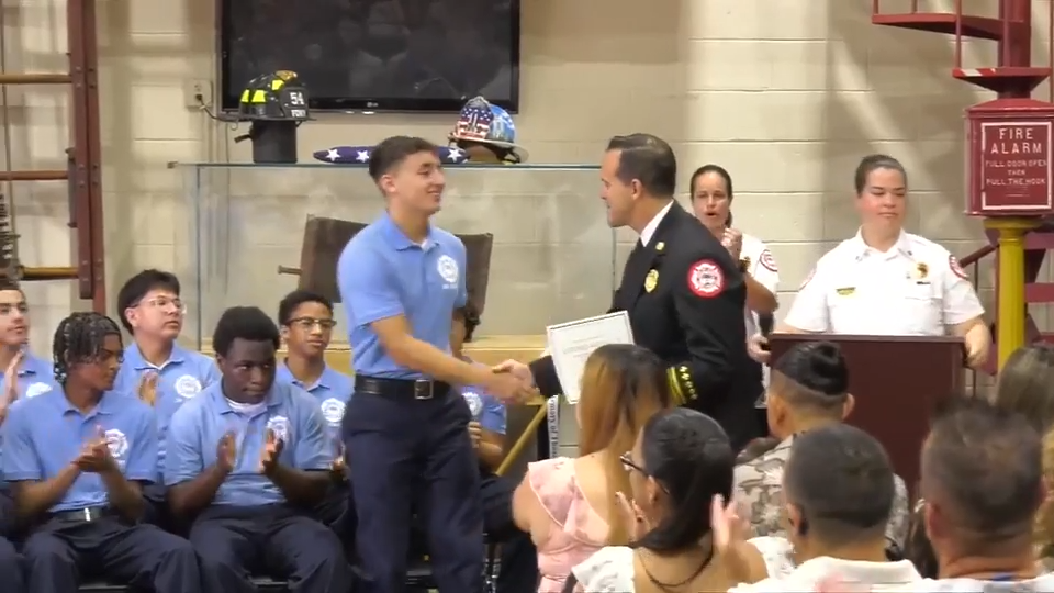 Miami Fire Rescue celebrates induction of two dozen cadets - WSVN 7News | Miami News, Weather, Sports