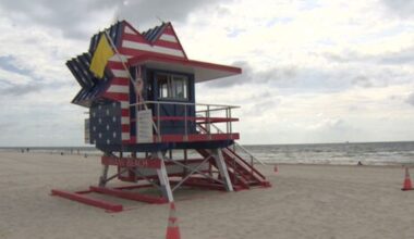 Miami Beach unveils America250-inspired lifeguard tower to celebrate nation’s 250th birthday - WSVN 7News | Miami News, Weather, Sports