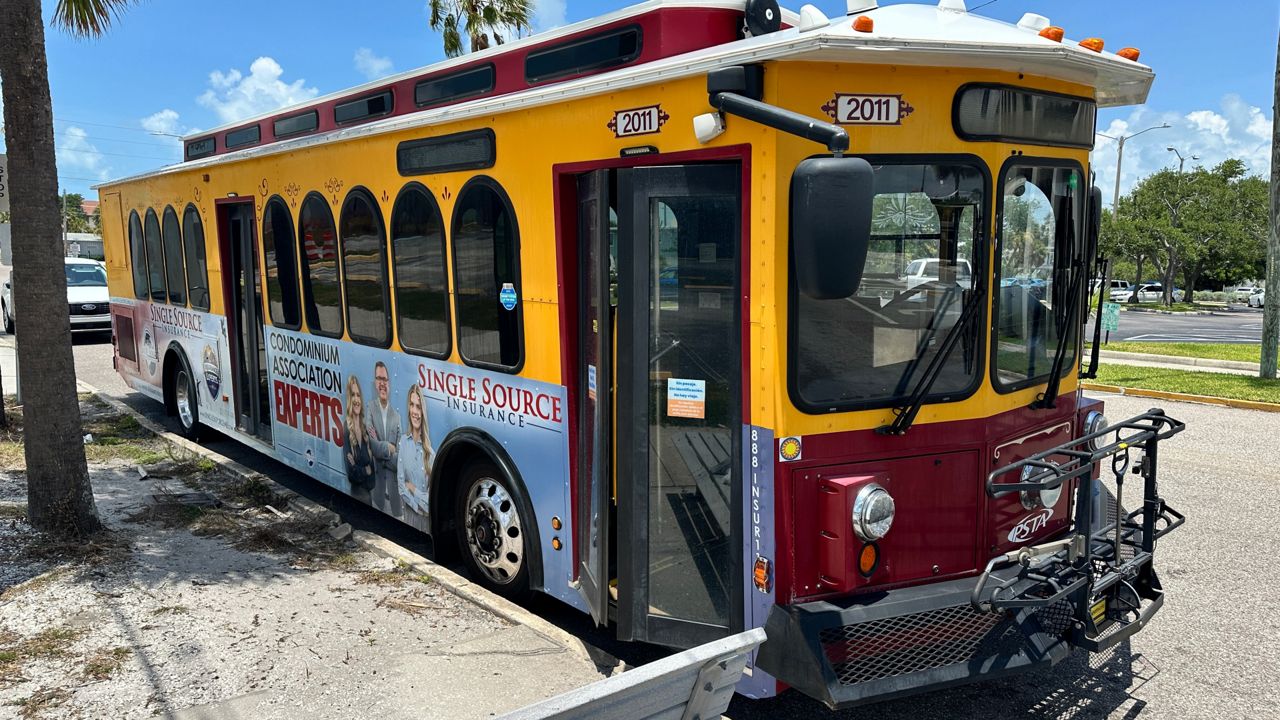 Visitors say the beach trolley provides a great service and value. (Spectrum News)