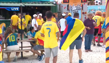 Colombia fans kick off World Cup celebrations ahead of showdown with Portugal at Miami Stadium - WSVN 7News | Miami News, Weather, Sports