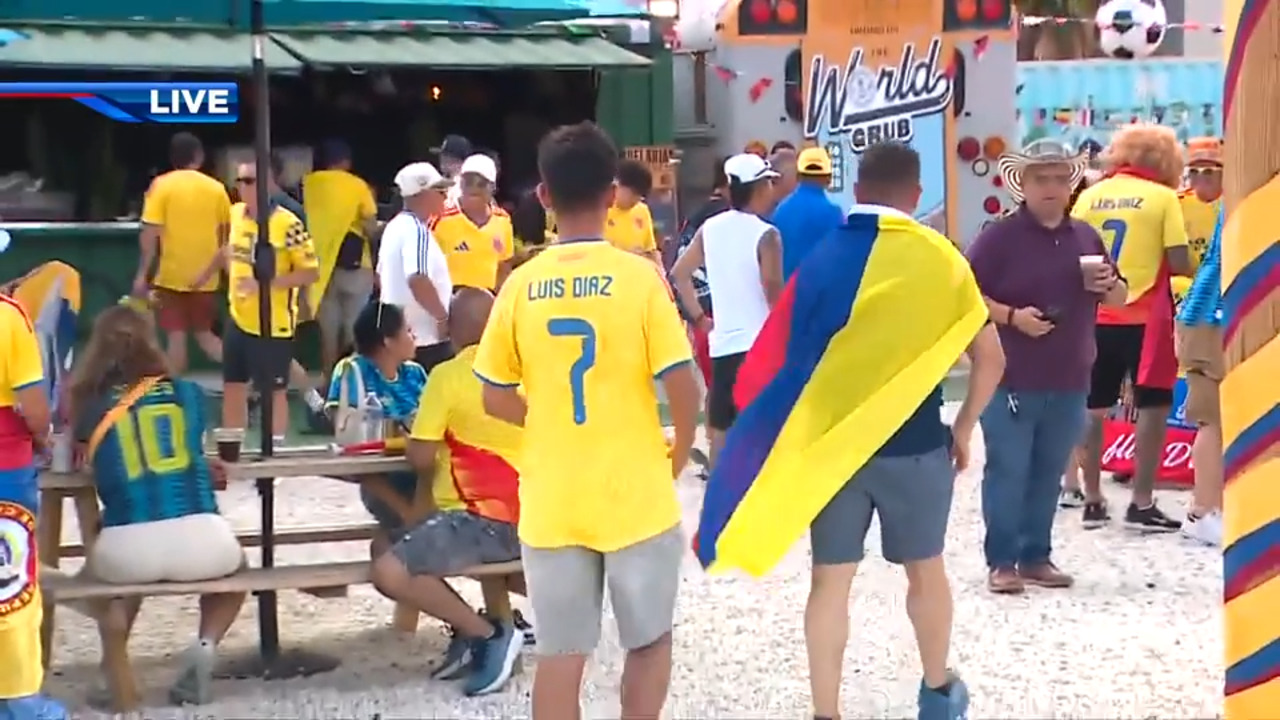 Colombia fans kick off World Cup celebrations ahead of showdown with Portugal at Miami Stadium - WSVN 7News | Miami News, Weather, Sports
