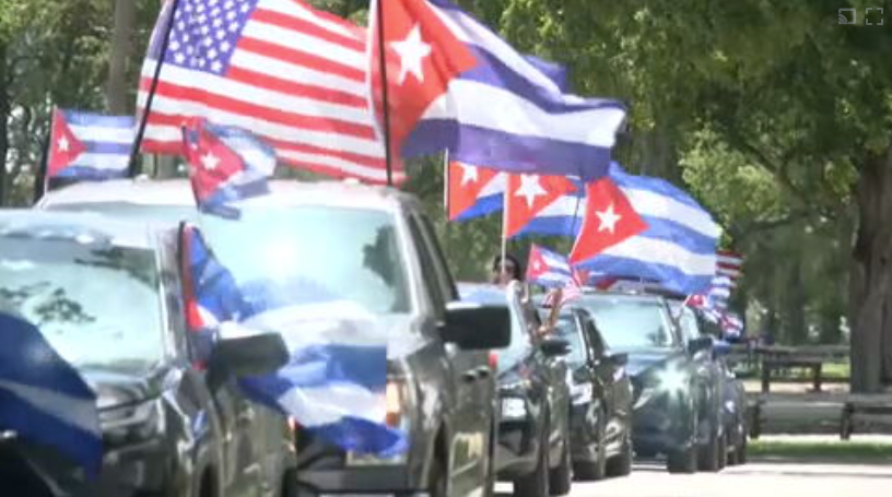 Cuban Anti-Communist Foundation holds caravan in SW Miami-Dade - WSVN 7News | Miami News, Weather, Sports