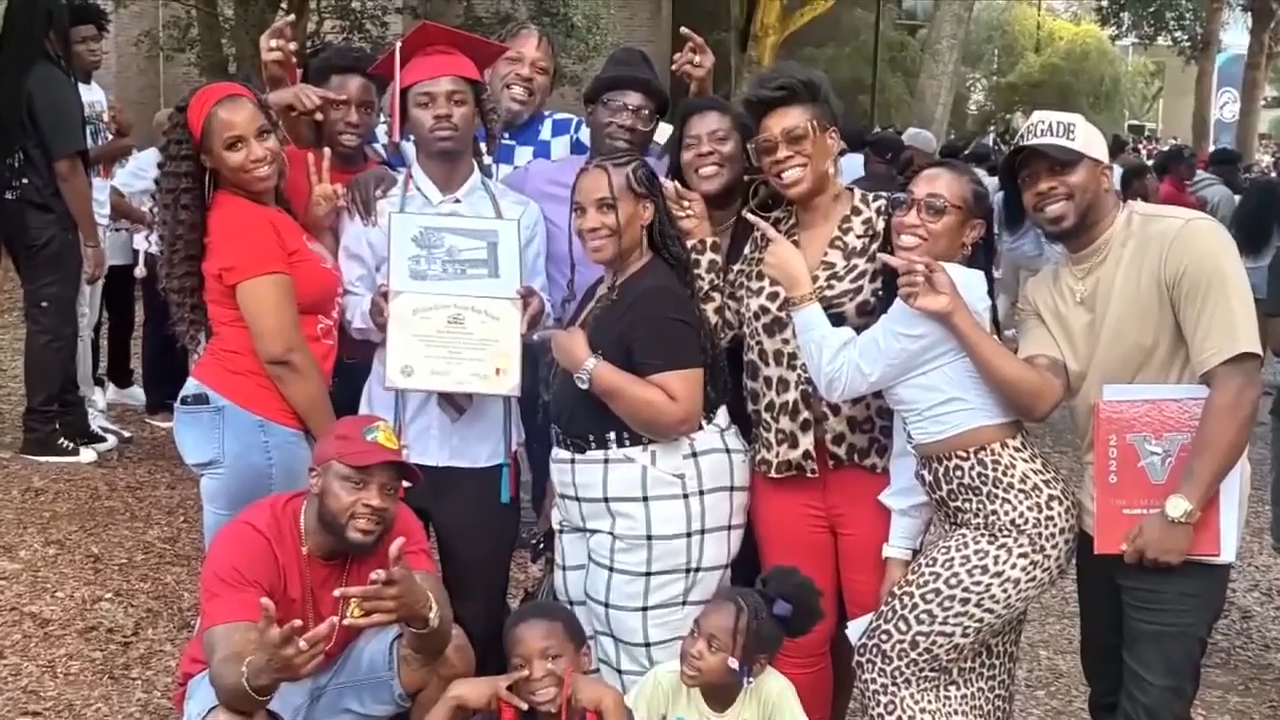 Jacksonville teen becomes first male in family to graduate high school - WSVN 7News | Miami News, Weather, Sports
