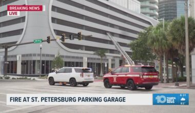 Fire on Central Ave. in downtown St. Pete causing road closures
