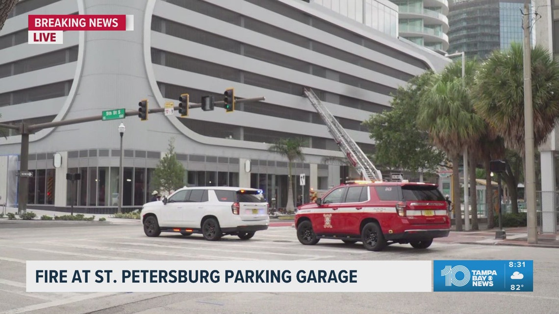 Fire on Central Ave. in downtown St. Pete causing road closures