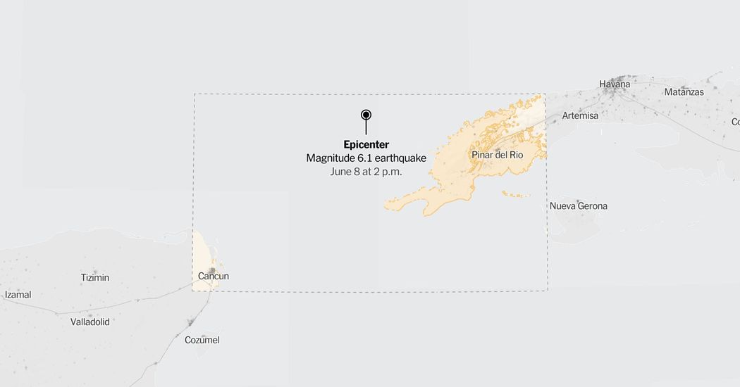 Map: 6.1-Magnitude Earthquake Strikes in the Gulf of Mexico Near Cuba