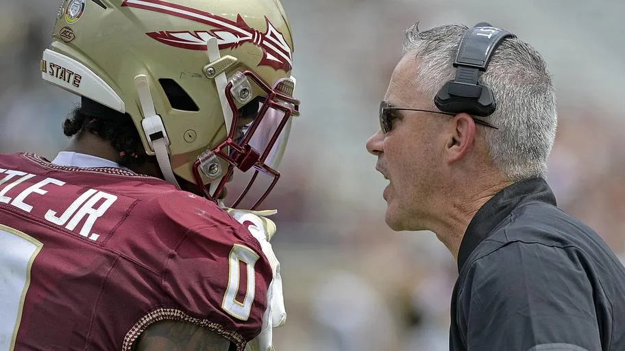 Florida State Seminoles head coach Mike Norvell