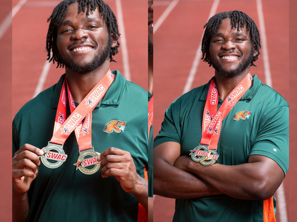 Ezekiel Salama SWAC Medals