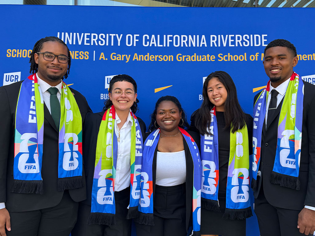 Hudson Taylor, far left, participated in the Summer Institute of Emerging Managers and Leaders at the University of California Riverside School of Business. Upon completing the program, Taylor earned eligibility for a full-tuition scholarship to select graduate business programs within the University of California system. (Photo Courtesy: Hudson Taylor)