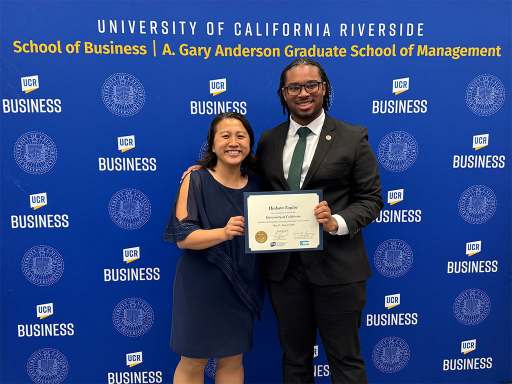 Hudson Taylor completed the Summer Institute of Emerging Managers and Leaders at the University of California Riverside, a nationally competitive leadership and professional development program. (Photo Courtesy: Hudson Taylor)