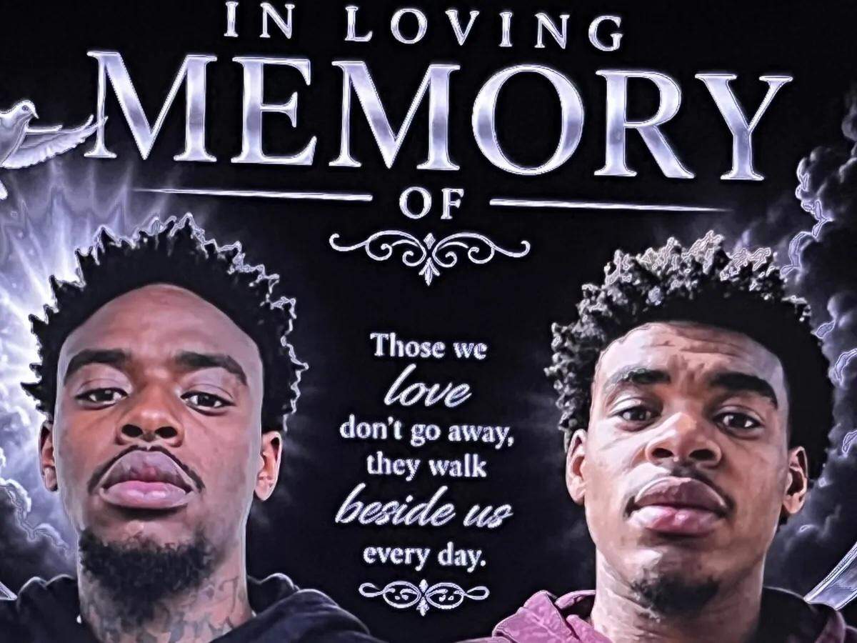 A memorial photo of Jaheim Pierre and Gianni Pierre