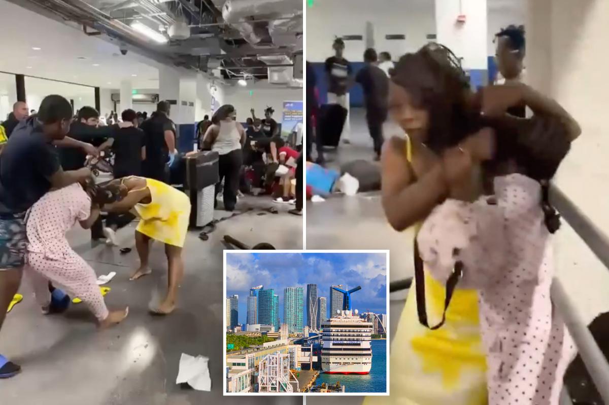 16 Carnival Cruise passengers banned over Miami brawl that sent luggage flying