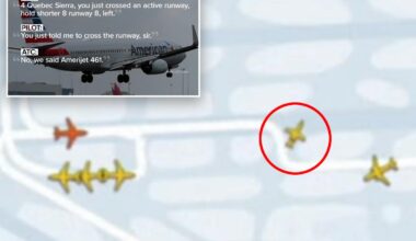 American Airlines plane forced to abort takeoff after another jet veers onto same runway at Miami airport