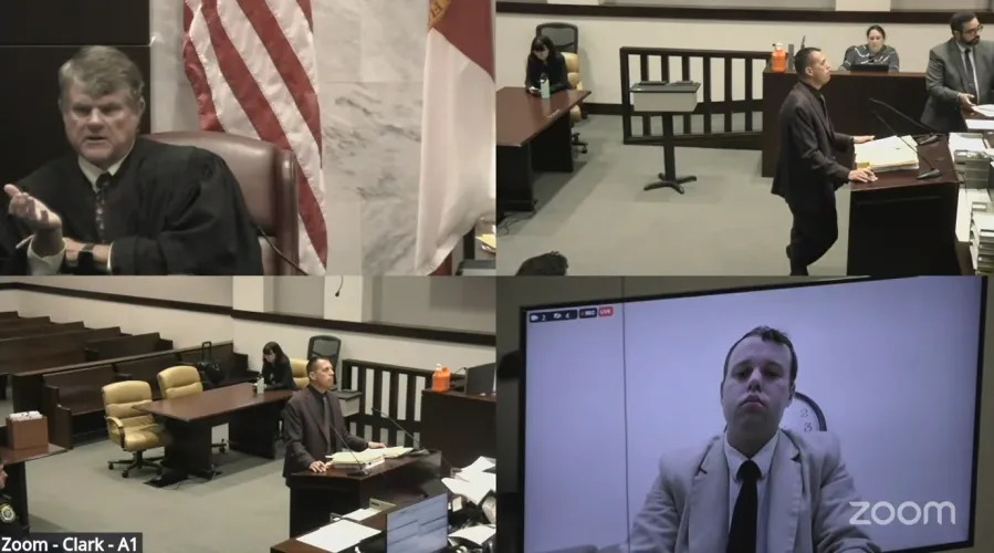 Joseph Duggar appears in Bay County Circuit Court on June 16 virtually (Courtesy: Fourteenth Circuit)