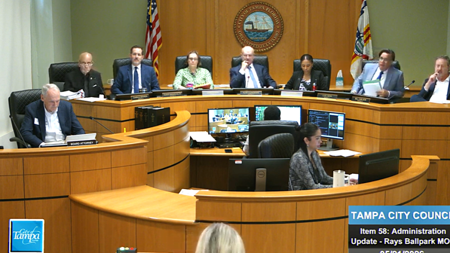 The Tampa City Council hears public comment before voting on the non-binding memorandum of understanding on the Tampa Bay Rays stadium proposal.