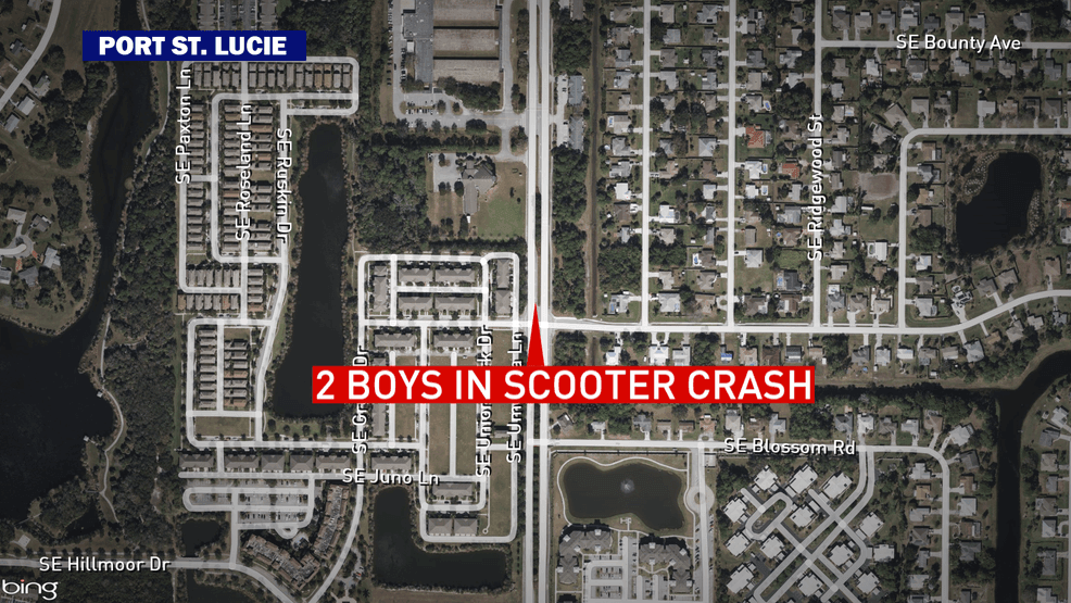 Teen, 8-year-old brother taken to hospital after scooter crash near school in Port St. Lucie. (WPEC)