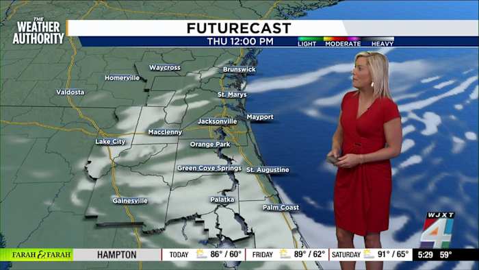 Jacksonville-area set for major warm-up: Dry conditions and fire risk continue