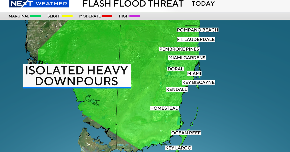 Risk of heavy downpours in South Florida on Thursday leads to renewed flash flood threat
