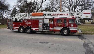 The Jacksonville Fire Department ladder truck was purchased by the South Jacksonville Fire Department. 