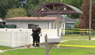 Suspect on the loose after woman shot at Orange County bus stop