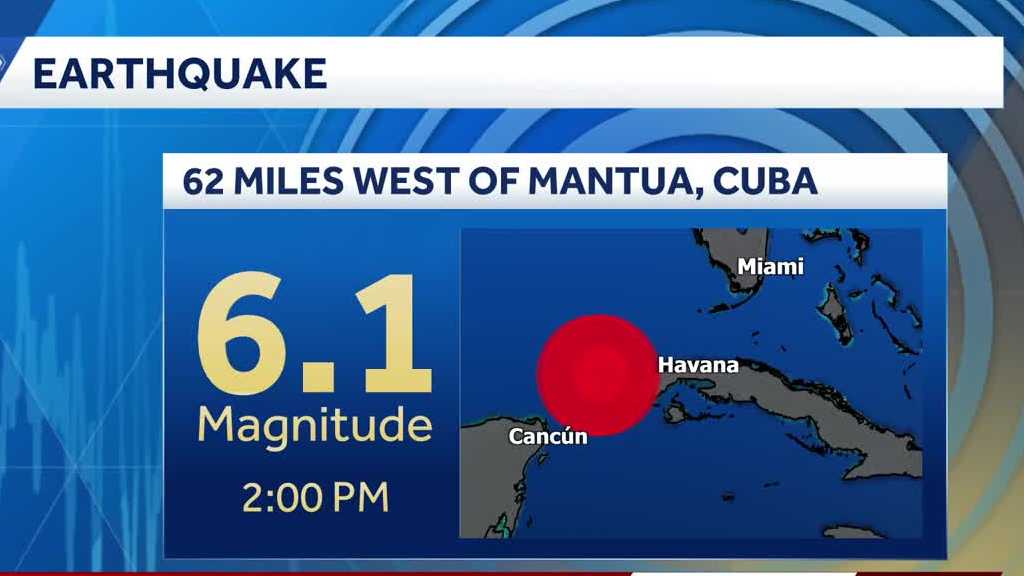 Earthquake off Cuba's coast felt across Florida