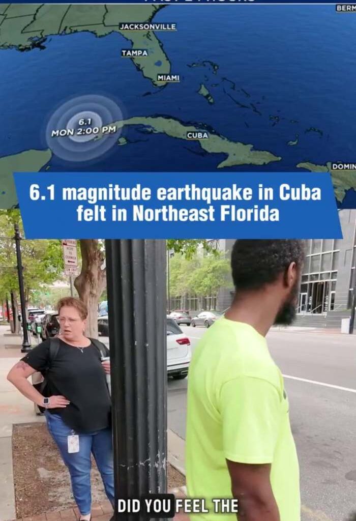 Residents across Northeast Florida report shockwaves from earthquake off Cuba coast