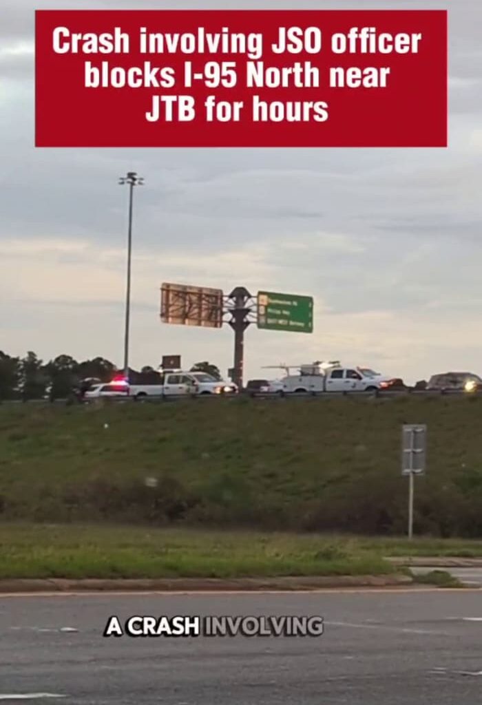 Multi-vehicle crash closes all lanes on I-95 north at Butler Blvd.
