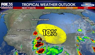 First Atlantic tropical outlook area of the season appears in the Gulf