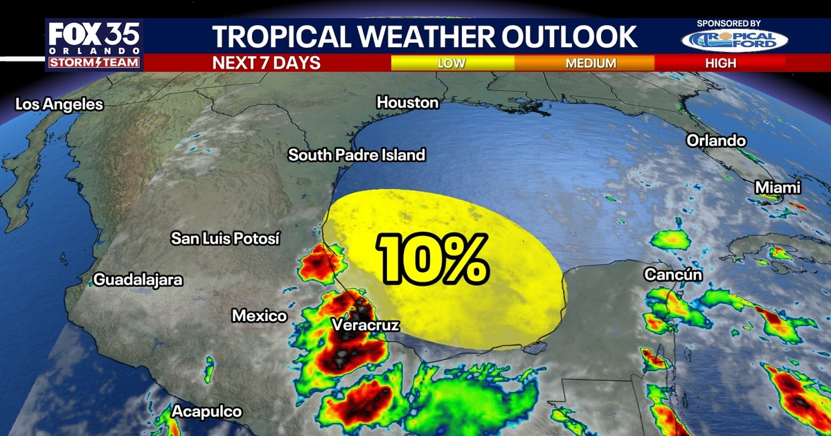 First Atlantic tropical outlook area of the season appears in the Gulf