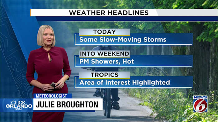 Slow-Moving Afternoon Storms in the Forecast Today