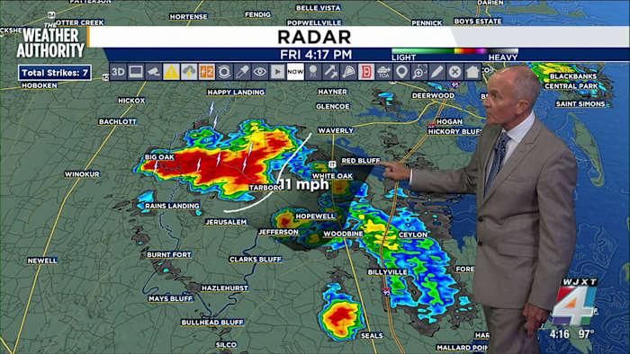 Tracking showers and storms, Heat Index Nears 108 this weekend