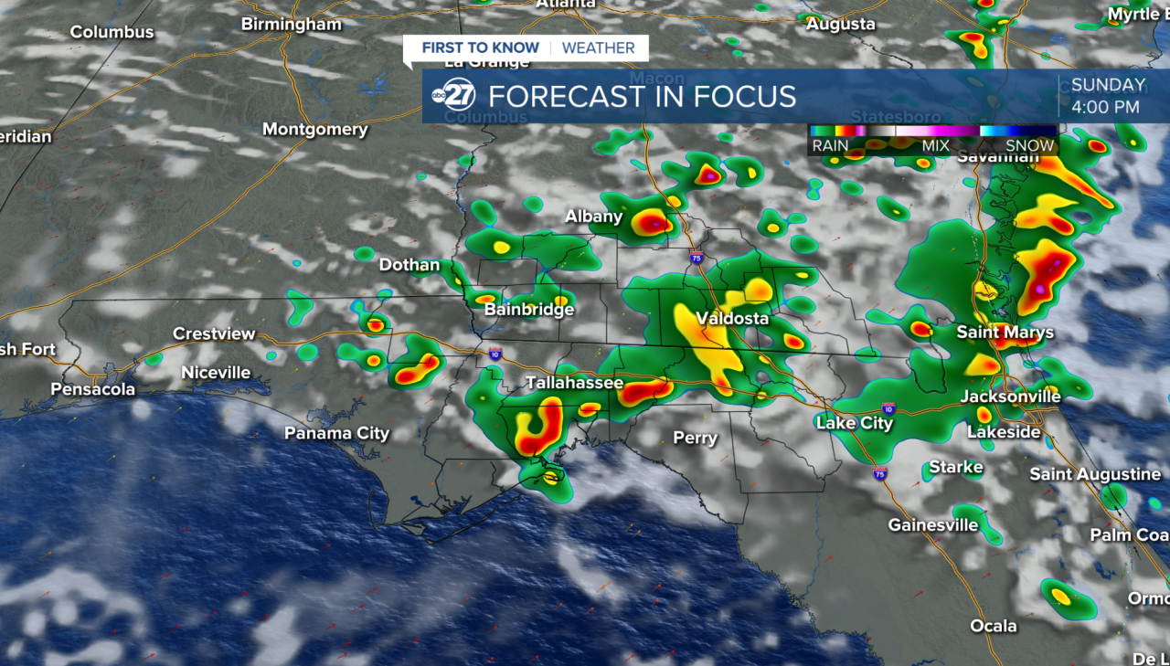Forecast in Focus Sunday afternoon (4 P.M.)