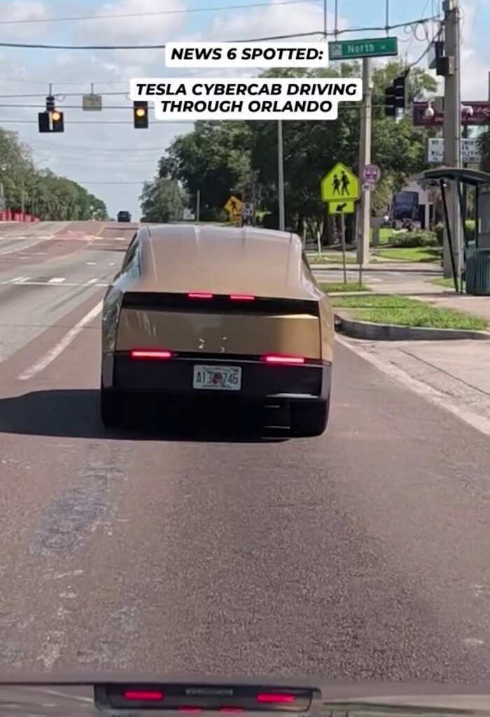 NEWS 6 SPOTTED: A Tesla Cybercab was just seen cruising through Orlando.