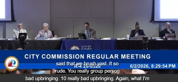 At a June 2, 2026 meeting, Fort Lauderdale Commissioner Steve Glassman publicly called out resident Ted Inserra for comments from the audience: "Bad upbringing, Ted. Really bad upbringing." (The closed captioning system showed "Ted" as "10.")