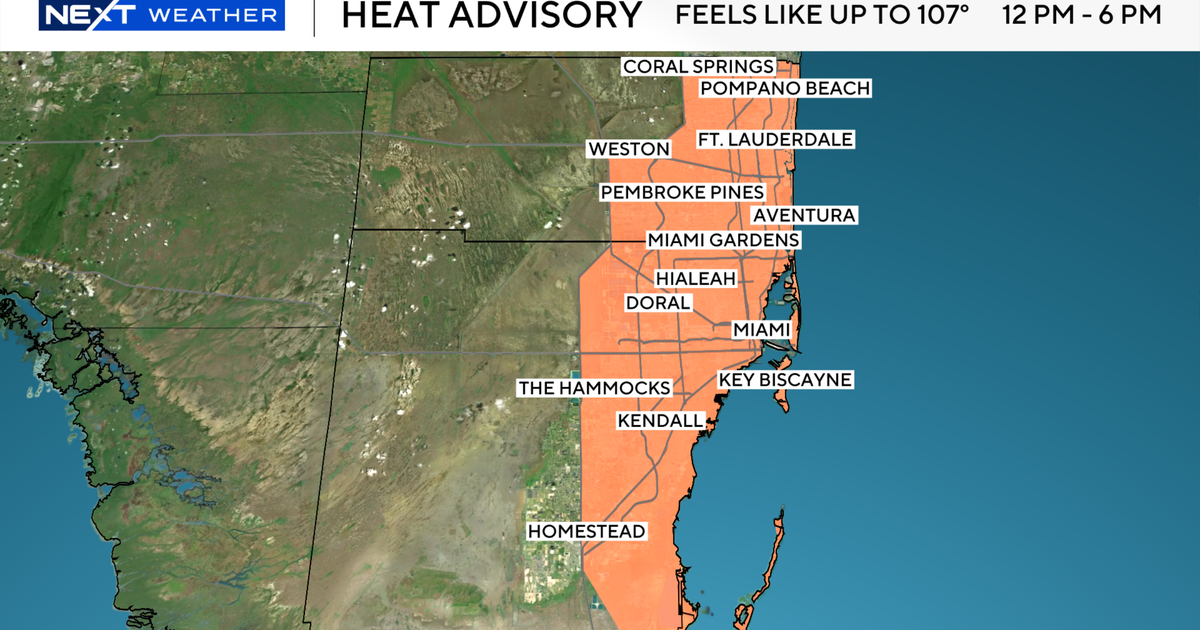 South Florida continues to sizzle as dangerous triple-digit feels-like temperatures remain on Tuesday